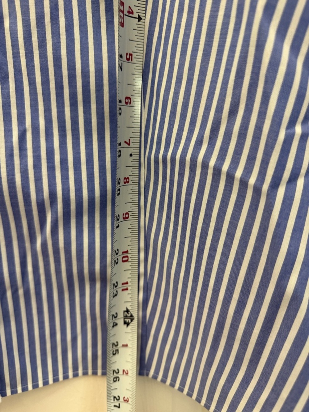 Talbots Blue and White Vertical Stripe Perfect Shirt - Picture 10 of 10